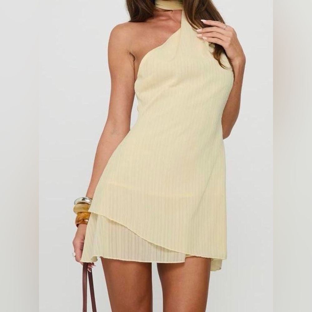 New with retail tags, Infinito scarf tie chiffon mini dress.